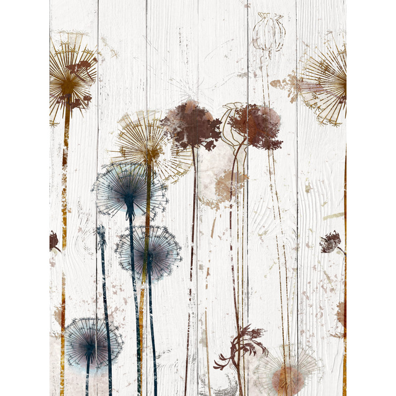 Whimsical Dandelion Shadows Canvas Wall Art, 24" H x 36" W