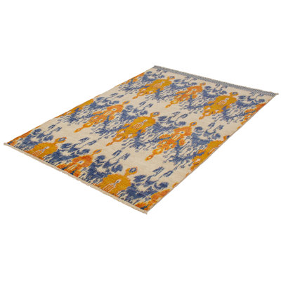Céline One-of-a-Kind 6'1" X 9'2" 2010s Wool Area Rug in Cream
