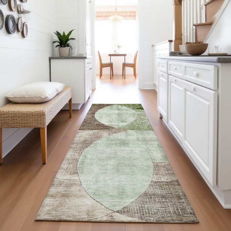 Premium Machine Washable Alves AMF1140 Geometric Rug, Runner 2'3" x 7'6"