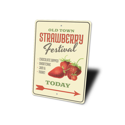 Plaque en aluminium Strawberry Festival