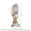 Horloge sur pied ornée de volutes florales