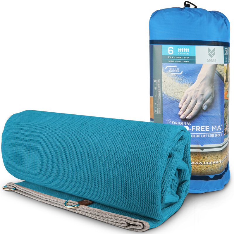 Tapis de plage d'extérieur sans sable, Rectangle 11 pi x 8 pi