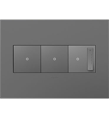 Legrand adorne 3-Gang Wall Plate Magnesium