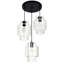 Luminaire suspendu grappe à 3 lumières à intensité variable