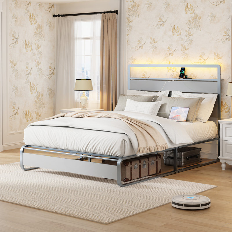 Antique Silver Queen Bed