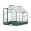 [6 x 8ft] Walk-In Polycarbonate Greenhouse with Base, Raised Bed & Temperature-Controlled Window for Plants, Flowers & Vegetables