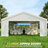 20 ft. W x 40 ft. D Outdoor Galvanized Steel Party Tent with Storage bags and 4 Sandbags-123018356