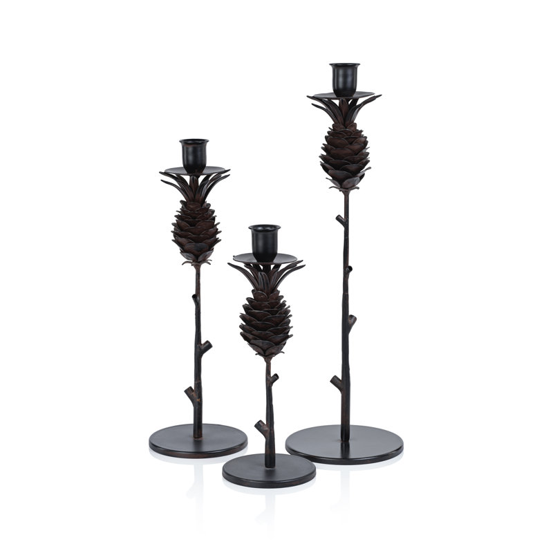 Porte-bougie Pinecone Design, H 13 po x l 4,5 po x P 4,5 po