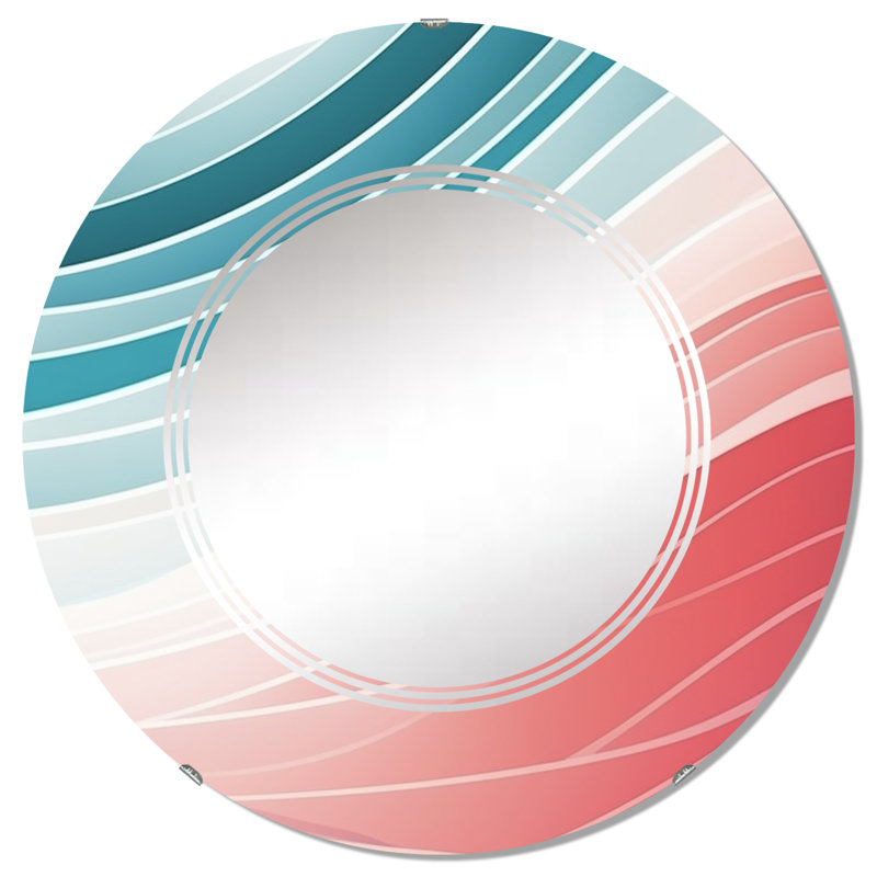 Ranvie - Miroir mural moderne rond, 32 po x 32 po