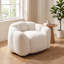 Grand fauteuil à billes en forme de pétale avec tissu en velours de lapin-132922390