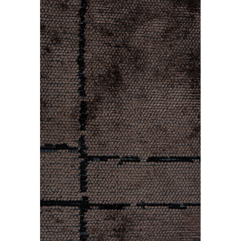 Rapture Black Brown Luxury Area Rug, Rectangle 7'10" x 11'2"