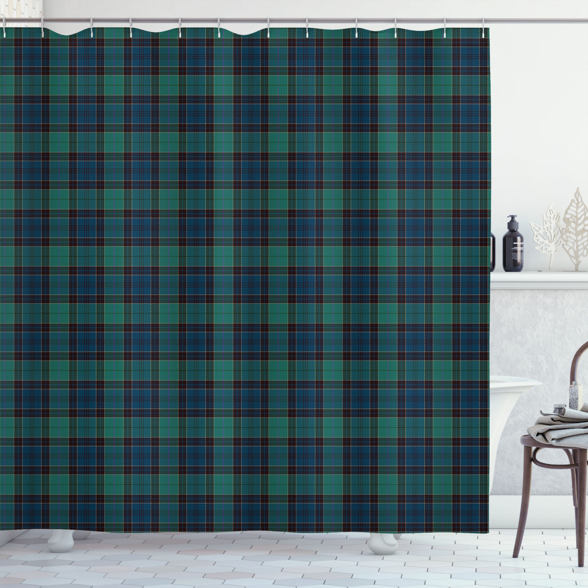 Brodie Hunting Modern Tartan Shower Curtain