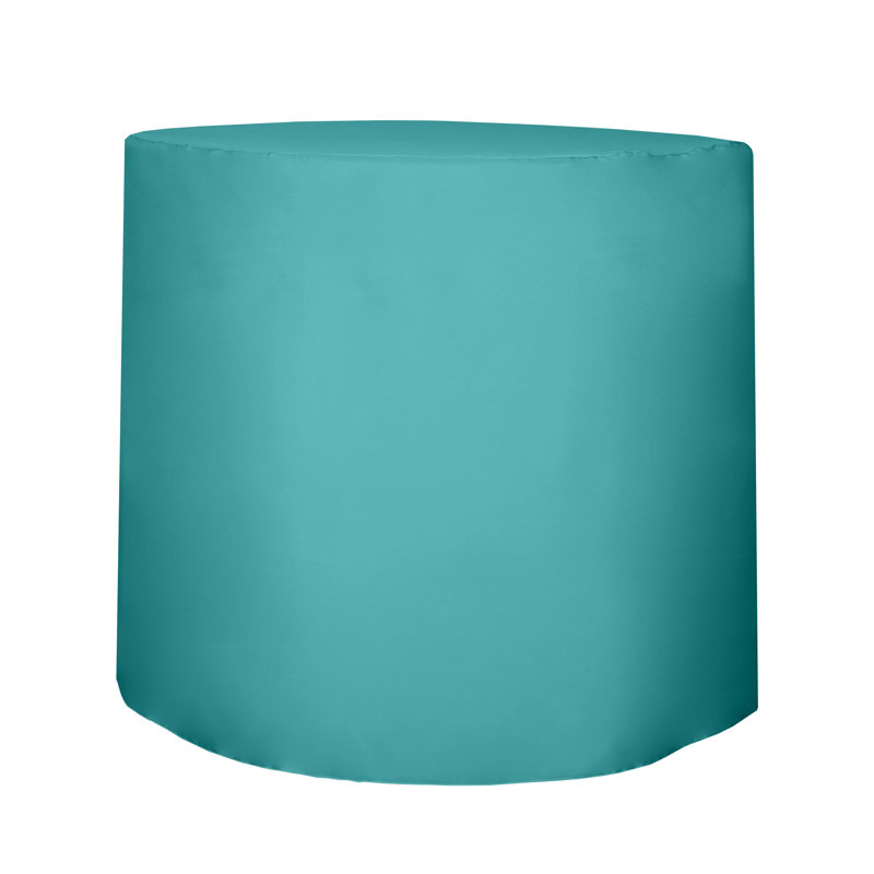 Javin Solid Color Round Tablecloth, Turquoise Blue, 1