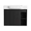 Meuble-lavabo mural multifonctionnel avec porte à fermeture en douceur et tablettes ouvertes-1284596254-1284596255