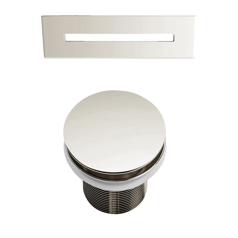 Ceres 59'' x 30.75'' Soaking Acrylic Bathtub, Polished Nickel