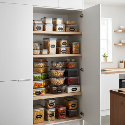 42-Piece Food Storage Container with 21 Containers & 21 Lids