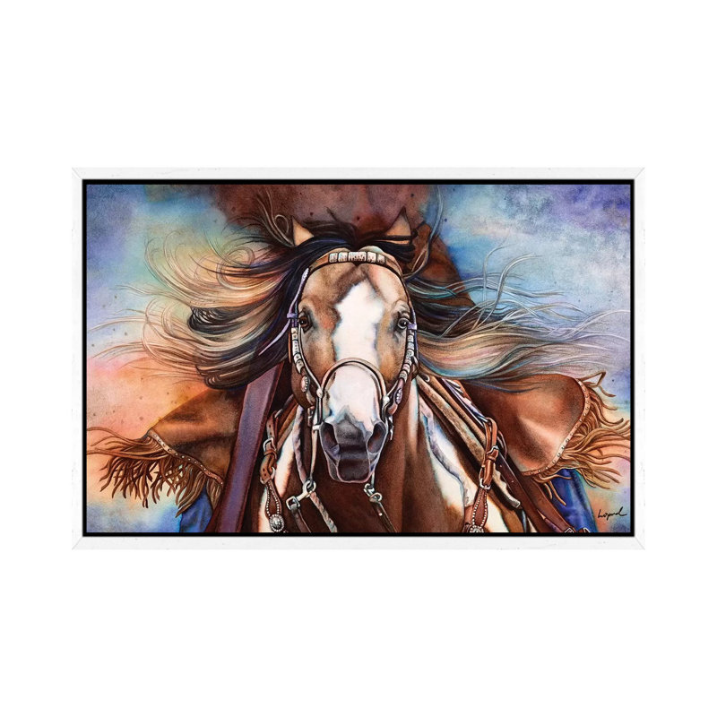 Point Blank 1 Piece Painting on Canvas, 66.04 cm H x 45.72 cm W, White Framed