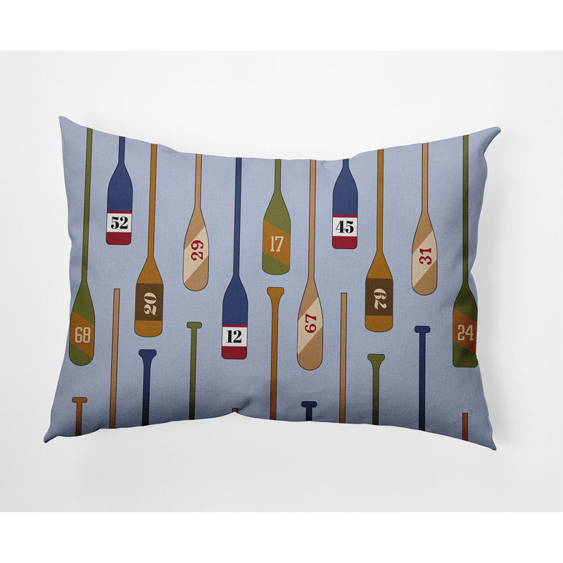 Housse et insert de coussin rectangulaire Oar, bleu