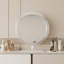 Miroir de meuble-lavabo à DEL avec 3 températures de couleur (lumière froide / naturelle / chaude), gradation continue à contrôle tactile, lumière douce et opaque, cadre en forme de losange et base en acrylique, miroir transparent HD-34446835