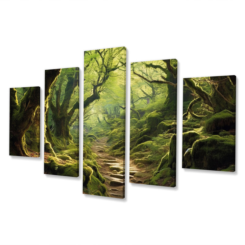 Hadlyn - Forest Canvas Wall Art - 5 Panels