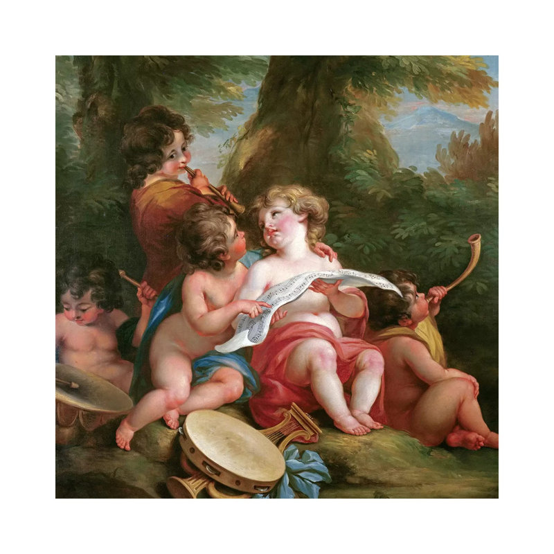 Music by Angelica Kauffmann - Wrapped Canvas Painting, 45.72 cm H x 45.72 cm W