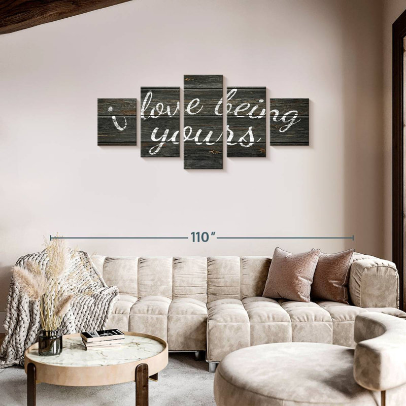 Plaque murale I Love Being Yours, H 34 po x l 74 po