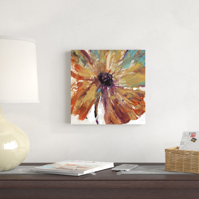 Orange éclaboussure I, H 12 po x l 12 po x P 1,25 po
