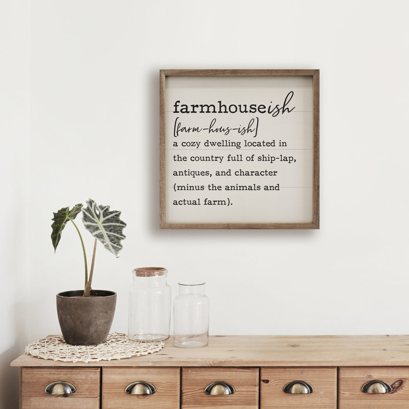 Farmhouseish, définition, blanc, cadre photo, impression sur bois, H 8 po x l 8 po x P 1,5 po