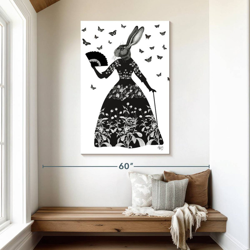 Ketti Black Rabbit I, 48" H x 32" W