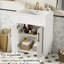 Meuble-lavabo 24 po avec lavabo en céramique, 2 portes-133415904