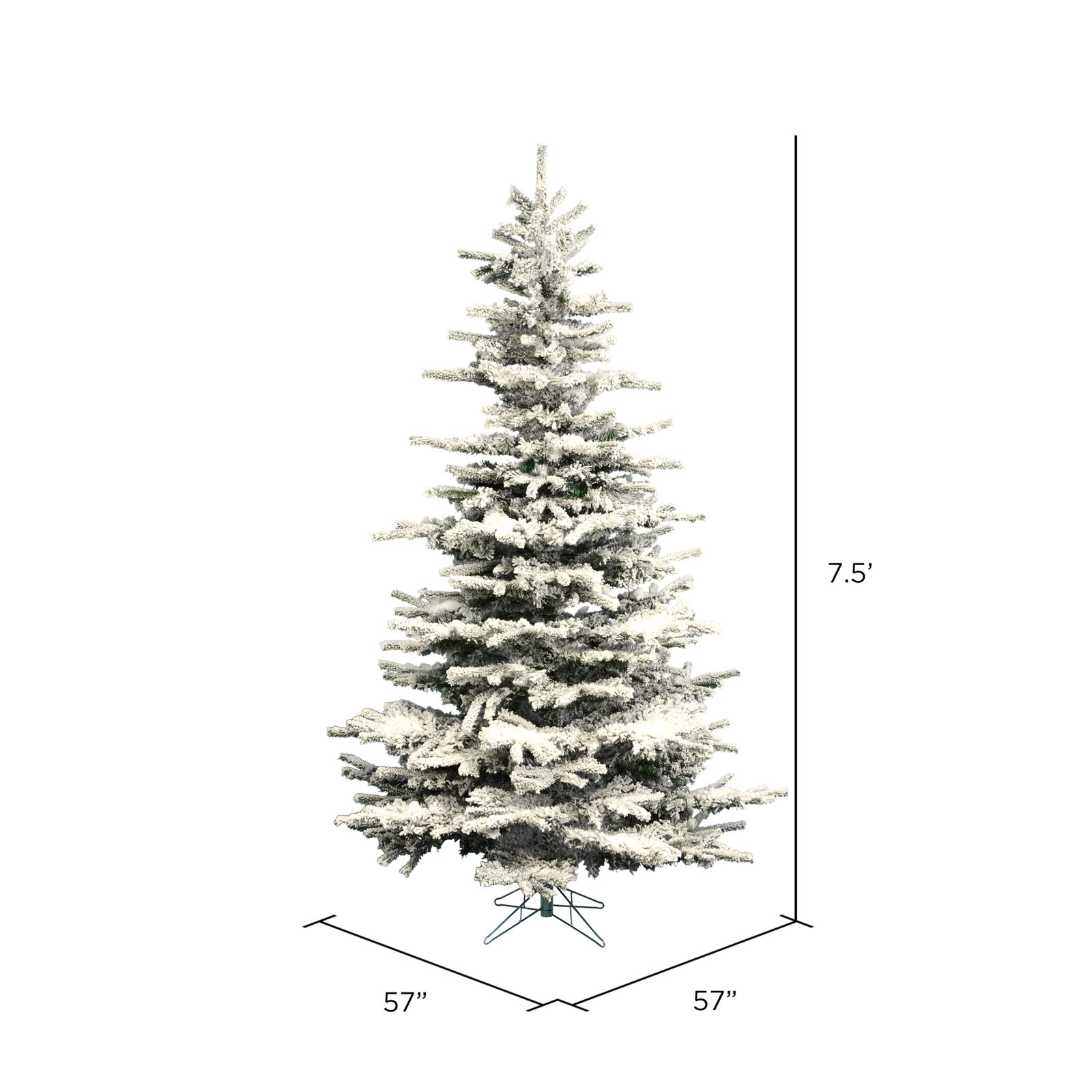 Frosted 8.5' Fir Christmas Tree, 7.5' x 4.75'