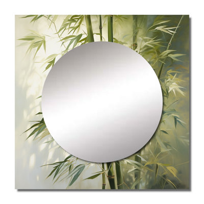 Borealis - Bamboo Square Living Room Wall Mirror Art