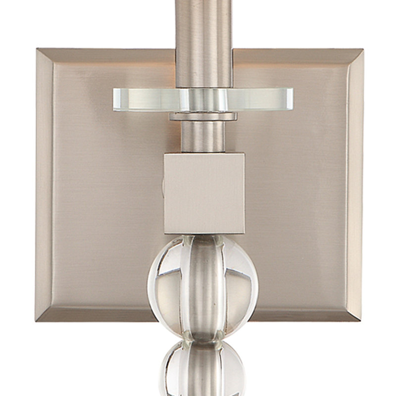 Clover 1-Light Armed Sconce, Brushed Nickel