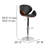 Chestertown Adjustable Height Barstool with Curved Vinyl Seat and Back-104753285