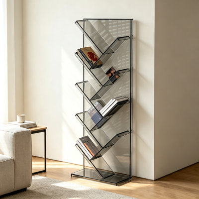 Clear Acrylic Tree Shaped Floor Bookshelf