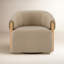 Fauteuil d'appoint pivotant rembourré Denice Longfield-112983103