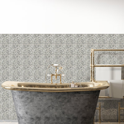Edip 15 cm. W x 15 cm. L Peel and Stick Mosaic Tile