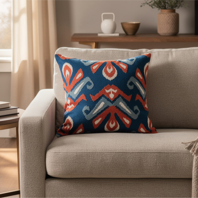 Mannion Geometric Cotton Blend Throw Pillow, 15.3" H x 15.3" W