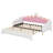 Twin Size Extending Princess Daybed: Modern Upholstered Design + Crown Headboard & LED Lights-1390843599