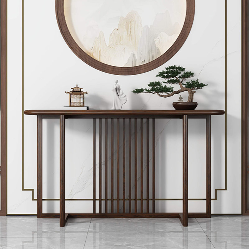Chinese style ancient solid wood console table., 33.40" H x 59.00" W x 14.90" D 