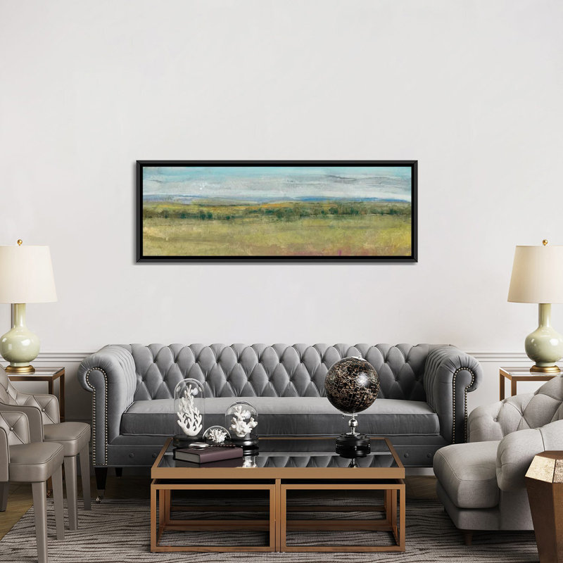«Summer Haze II», reproduction d'impression sur toile tendue, H 20 po x l 60 po x P 1,5 po, Toile avec cadre noir