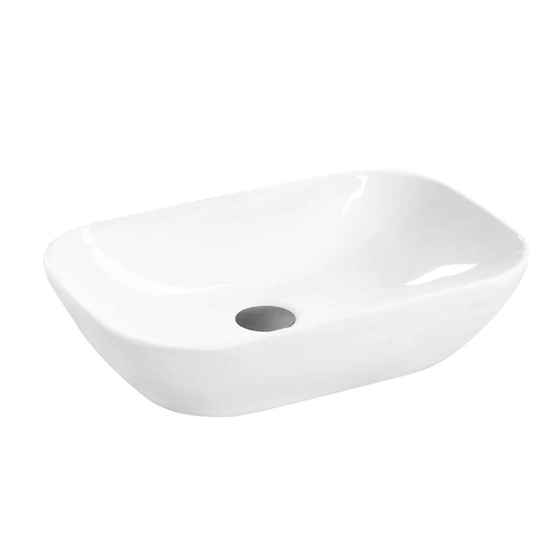 Fontana Vessel Sink and Black Touchless Tall Motion Sensor Faucet Set