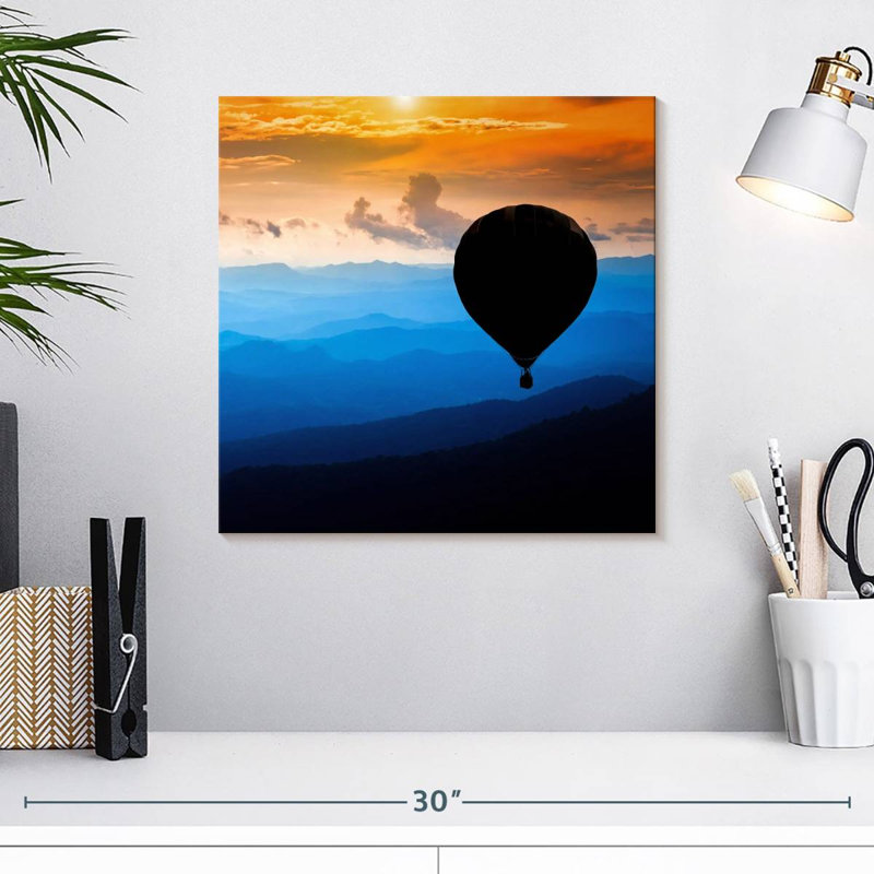 Silhouette de montgolfière Mehar, H 16 po x l 16 po