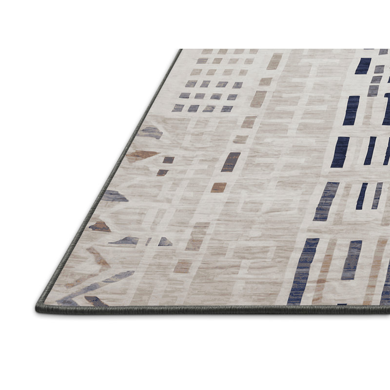 Tapis gris soyeux et moelleux, Rectangle 2 pi x 3 pi