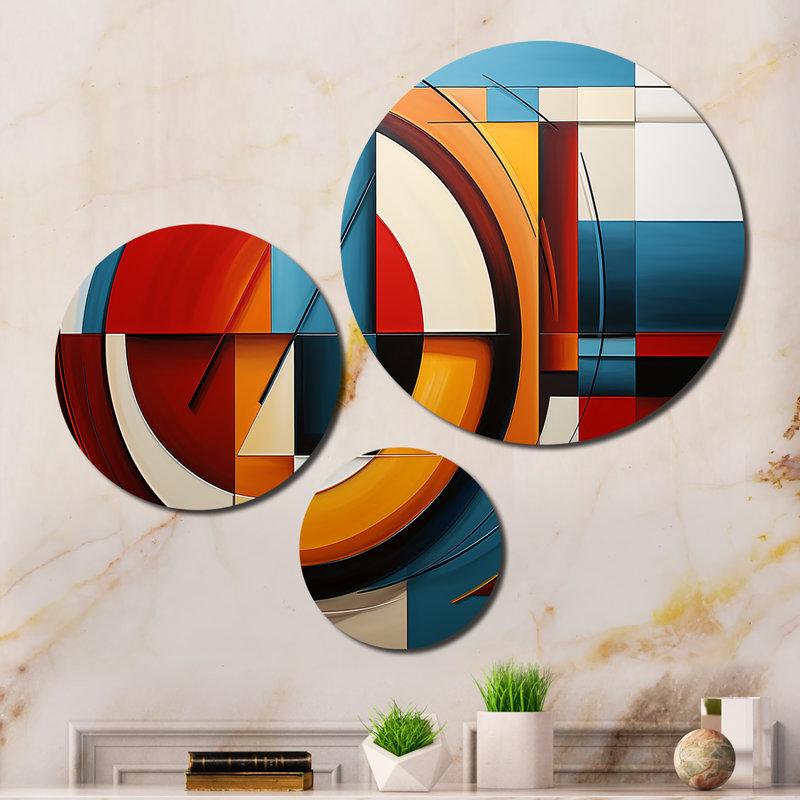 Ensemble de salon Hardedge Geometric I - Art moderne en métal