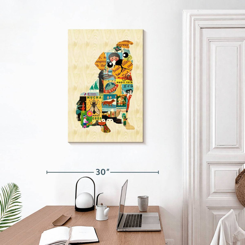 Brampt Pug Collage Dog, 30" H x 20" W