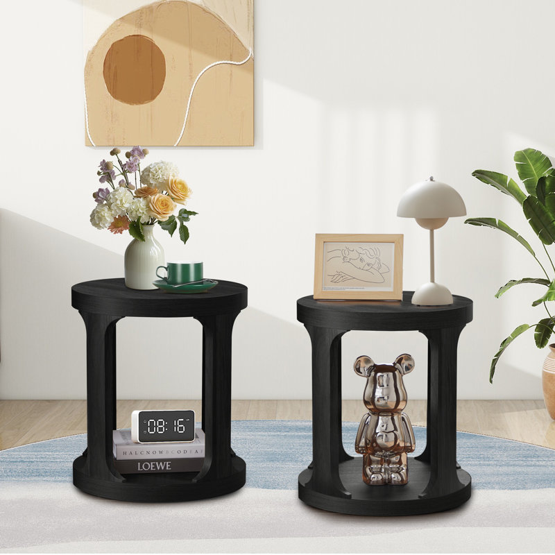 End Table Set (set Of 2), Black