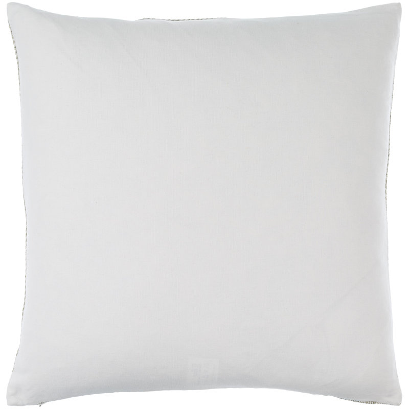 22" Square Stitched Linen and Cotton Accent Pillow
