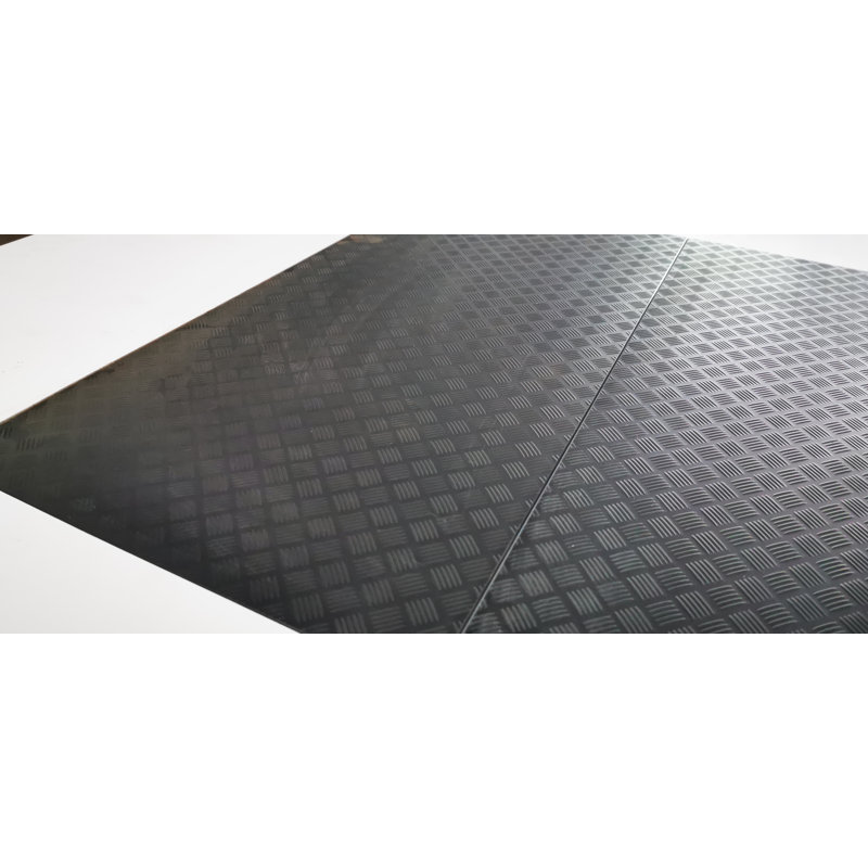 Carrelage de sol grand format en verre texturé 12 po x 24 po Elements Edge, Gris foncé