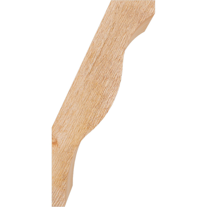 Attelle pour genoux rugueuse Funston, l 4 po x P 8 po x H 16 po, cèdre rouge de l'Ouest, Cèdre rouge, Brute